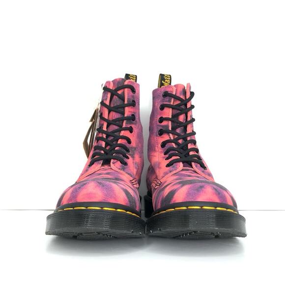 NWT Dr Martens Purple Tie Dye 1460 Lace Up Ankle Boots Women’s 7 Shoes - Picture 10 of 13
